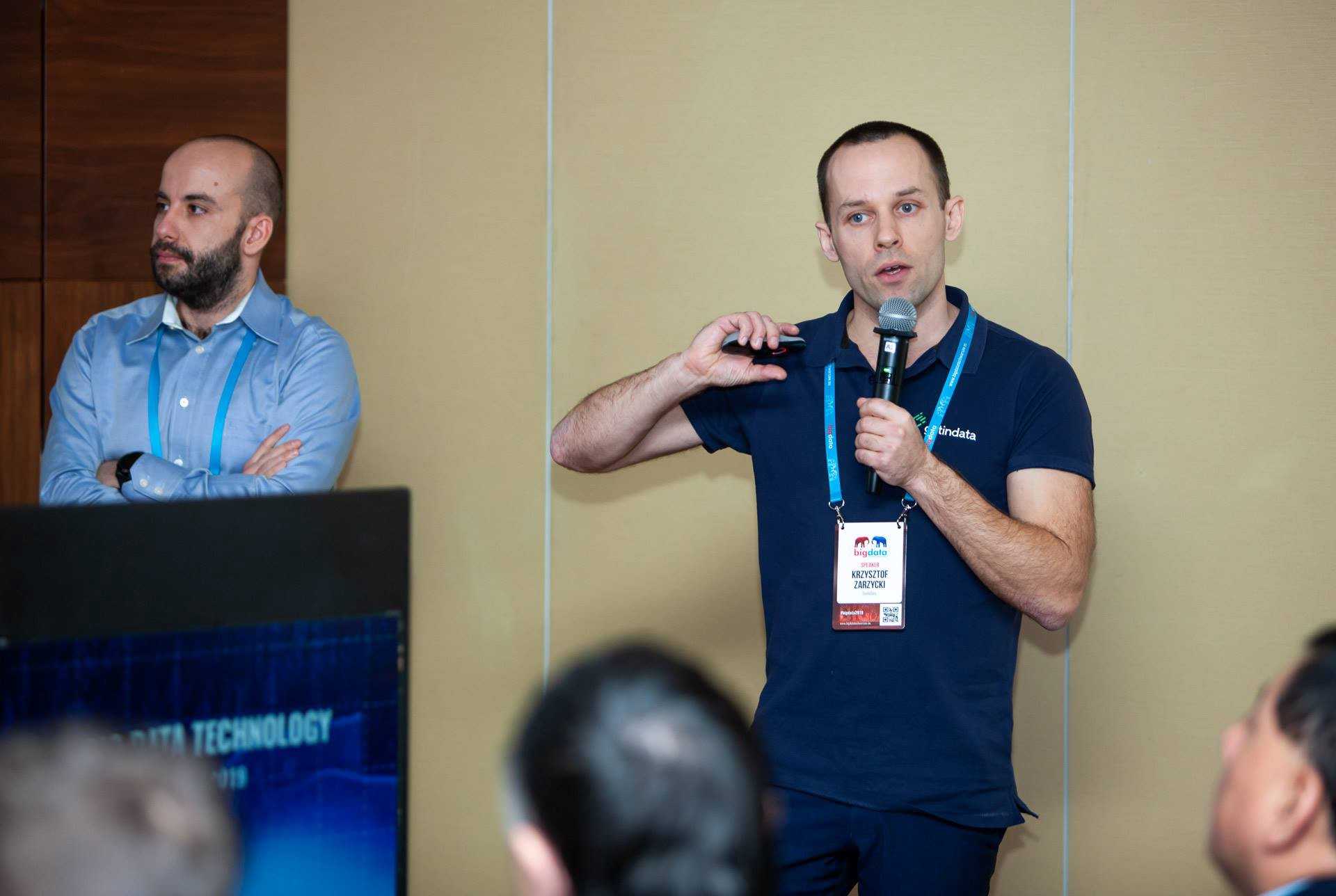 Marek (on the left) and Krzysiek during their presentation